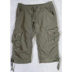 The North Face Green Paramount Hiking Outdoor Capri Shorts Women's Size  12 EUC